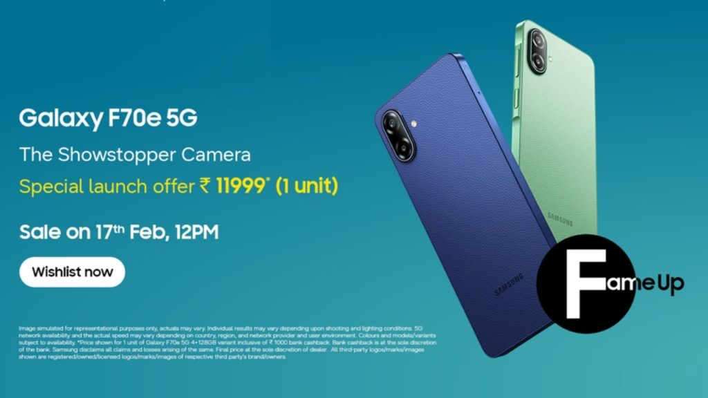 Samsung Galaxy F70e 5G Launched in India: Features 50MP Camera, 120Hz Display & Leather Back