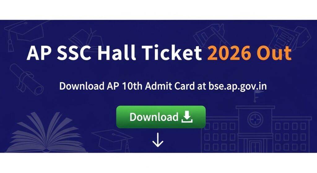 AP SSC Hall Ticket 2026 Out: Download AP 10th Admit Card at bse.ap.gov.in